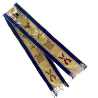 Maram Men Blue and Beige Men's Traditional Stole - Ethnic Inspirations